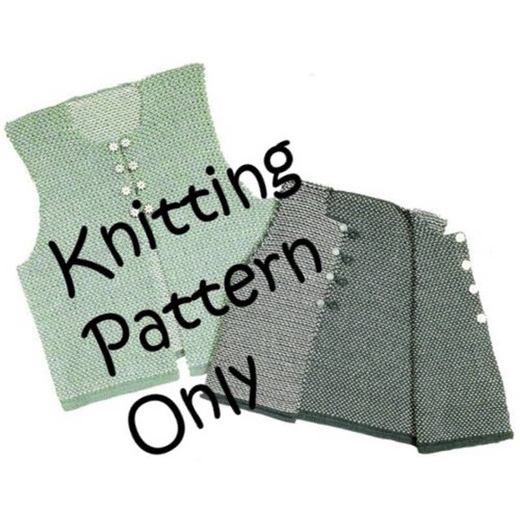 New Louise Silverman Design 28 Reversable Slip Stitch Vest Knitting Pattern - Picture 1 of 3